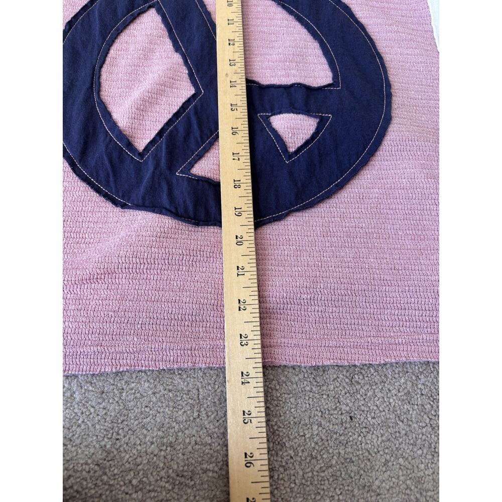 BAR x Oli & Hali S Oversized TopShirt Mixed Media RawEdges PEACE SIGN Circa 1960 - Picture 4 of 6